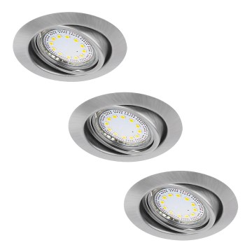 Rabalux - SET 3xLED Inbouwverlichting 3xGU10/3W/230V IP40