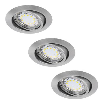 Rabalux - Set van 3 LED-inbouwspots 1x GU10/3W/230V IP40
