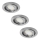 Rabalux - Set van 3 LED-inbouwspots 1x GU10/3W/230V IP40