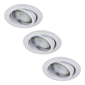 Rabalux - SET van 3 LED-inbouwspots 1xGU10/3W/230V IP40