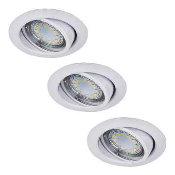 Rabalux - SET van 3 LED-inbouwspots 1xGU10/3W/230V IP40
