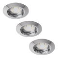 Rabalux - Set van 3 LED inbouwspots voor badkamer 1xGU10/3W/230V IP44