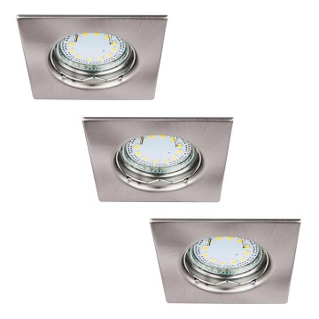 Rabalux - Set van 3 LED-inbouwspots voor badkamer 1xGU10/3W/230V IP44