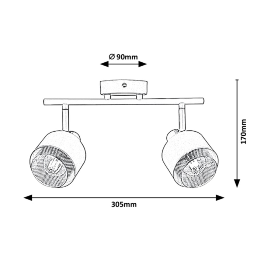 Rabalux - Spot 2xE14/40W/230V