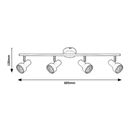 Rabalux - Spot 4xGU10/50W/230V
