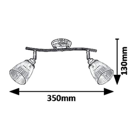 Rabalux - Spot MARTHA 2x E14 / 40W / 230V