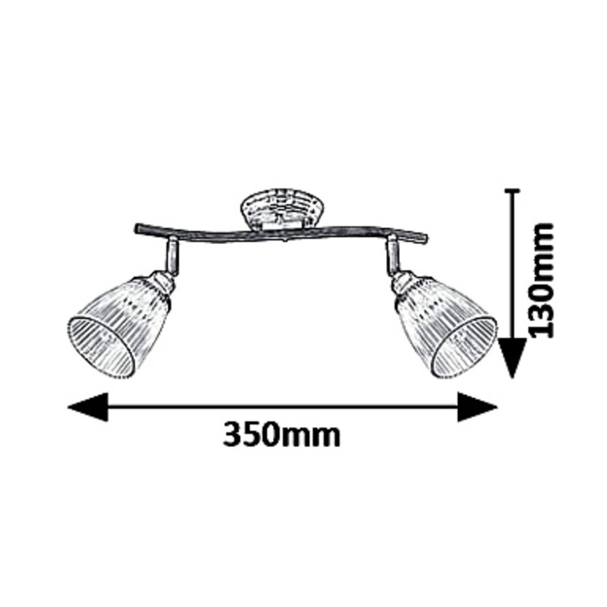 Rabalux - Spot MARTHA 2x E14 / 40W / 230V