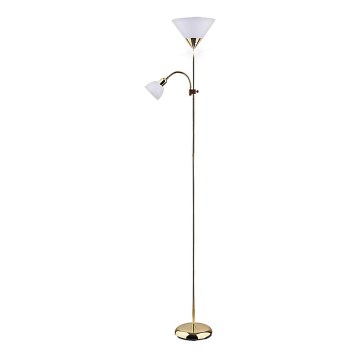 Rabalux - Staande lamp 1xE27/100W+E14/25W goud/wit