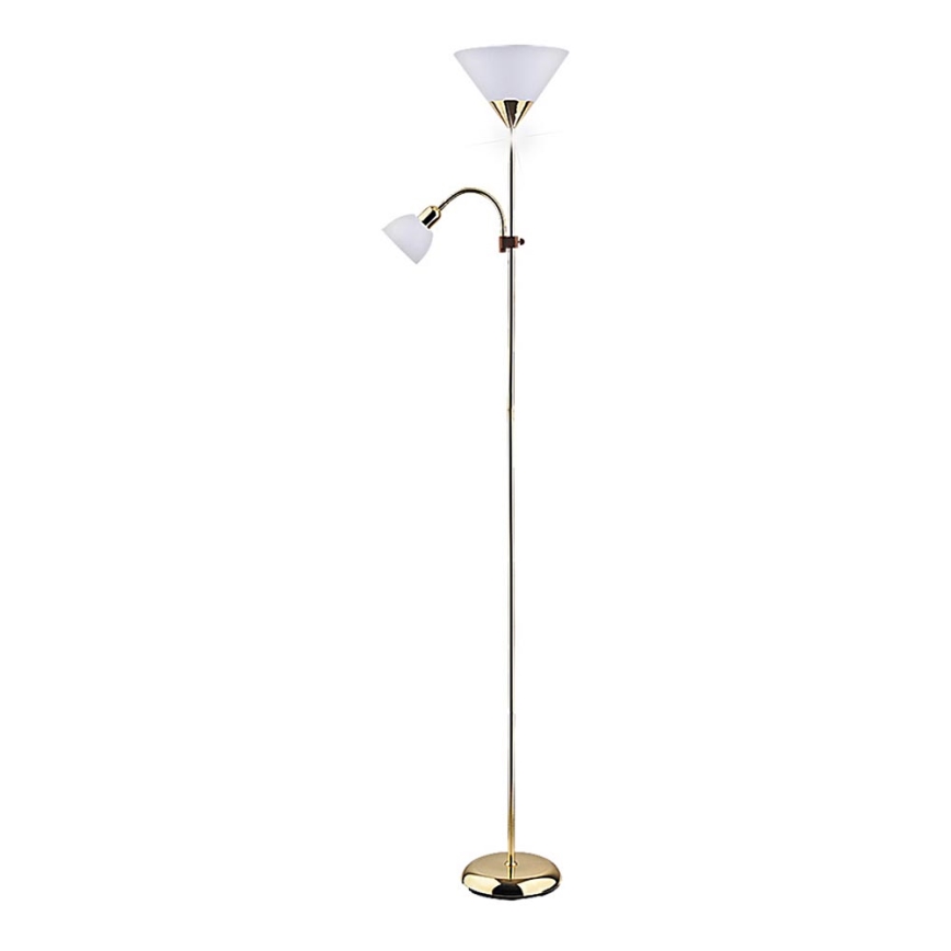 Rabalux - Staande lamp 1xE27/100W+E14/25W goud/wit