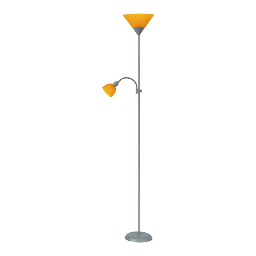 Rabalux - Staande Lamp 1xE27/100W+E14/25W grijs/oranje