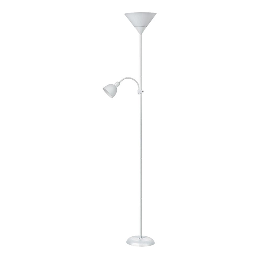 Rabalux - Staande lamp 1xE27/100W+E14/25W wit