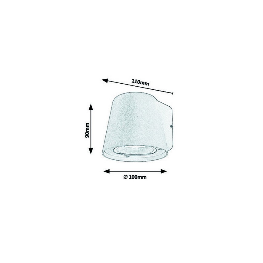 Rabalux - Zwarte Buiten wandlamp 1x GU10 / 35W / 230V IP54
