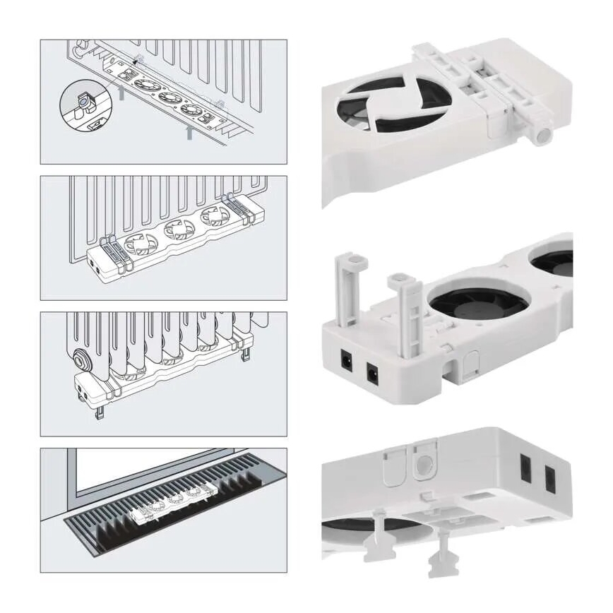 Radiatorventilator 5/230V wit
