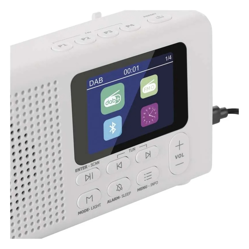 Radio DAB DAB+ FM 3W/5V/4xAA wit