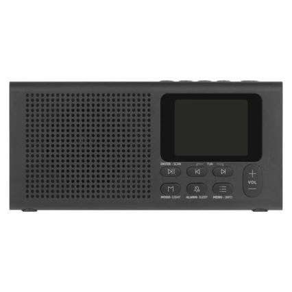 Radio DAB DAB+ FM 3W/5V/4xAA zwart