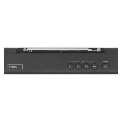 Radio DAB DAB+ FM 3W/5V/4xAA zwart