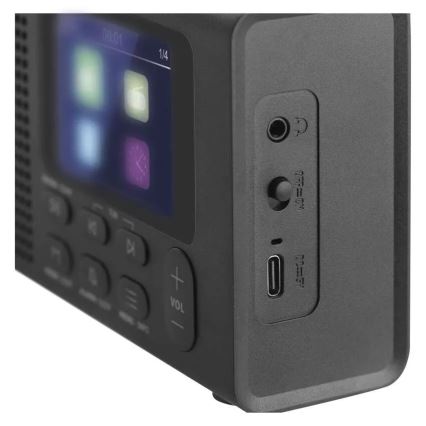 Radio DAB DAB+ FM 3W/5V/4xAA zwart