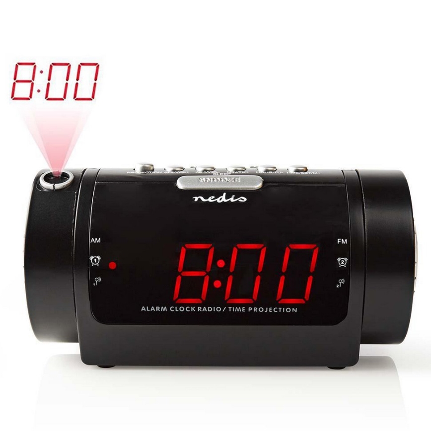 Radio Wekker met LED Display en projector 230V
