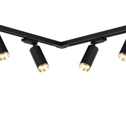 Raillamp MICA 6xGU10/10W/230V zwart/goud