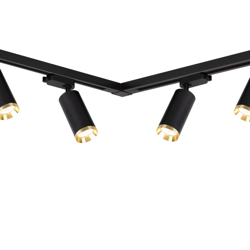 Raillamp MICA 6xGU10/10W/230V zwart/goud