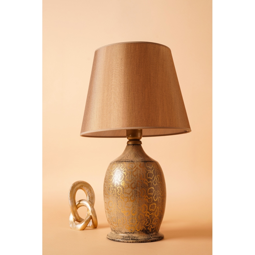 RAMZES Bureau Lamp 1xE27/40W/230V Bruin