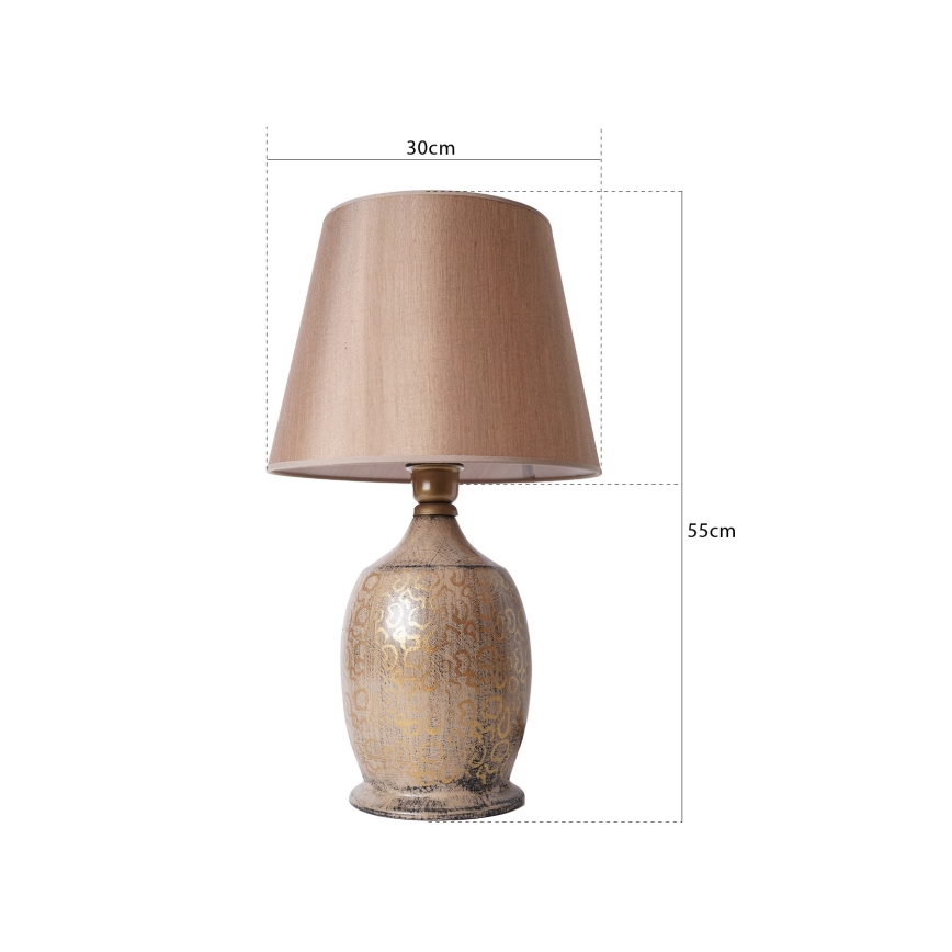 RAMZES Bureau Lamp 1xE27/40W/230V Bruin