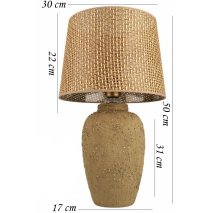 RAMZES bureau lamp 1xE27/40W/230V bruin
