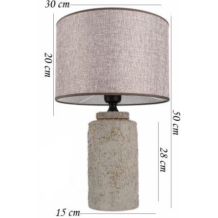 RAMZES Bureau Lamp 1xE27/40W/230V grijs
