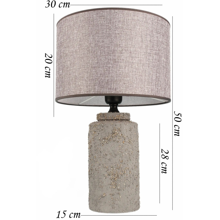 RAMZES Bureau Lamp 1xE27/40W/230V grijs