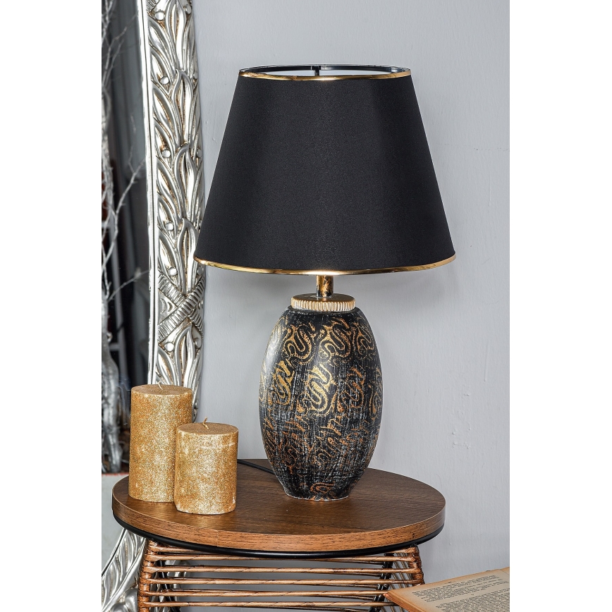 RAMZES bureau lamp 1xE27/40W/230V zwart/goud