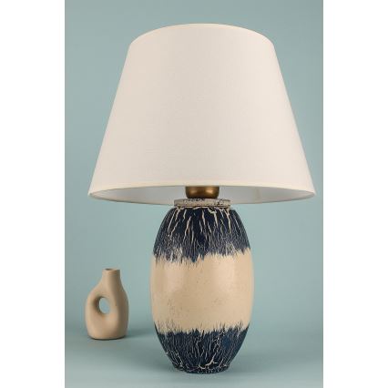 RAMZES Bureaulamp 1xE27/40W/230V Beige/Blauw