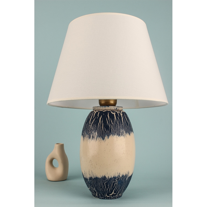 RAMZES Bureaulamp 1xE27/40W/230V Beige/Blauw