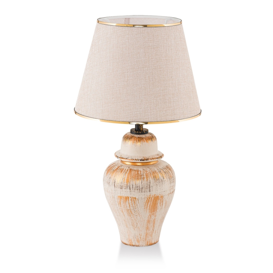 RAMZES bureaulamp 1xE27/40W/230V crème/goud