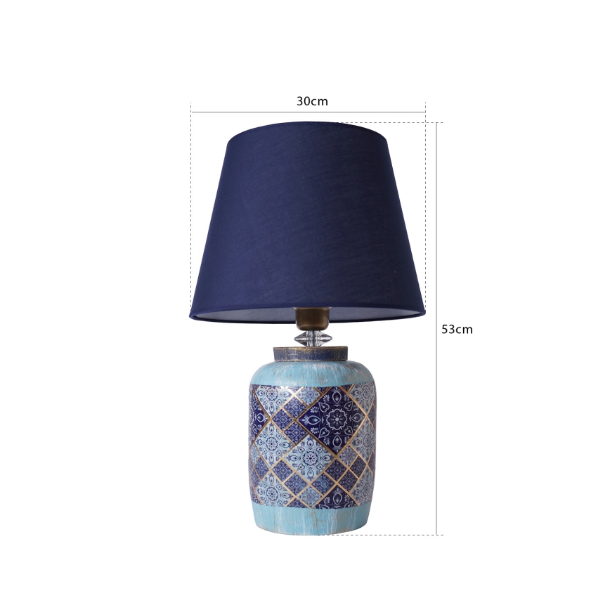 RAMZES tafel lamp 1xE27/40W/230V blauw