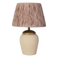 RAMZES Tafel lamp 1xE27/40W/230V crèmekleur/bruin