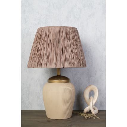 RAMZES Tafel lamp 1xE27/40W/230V crèmekleur/bruin