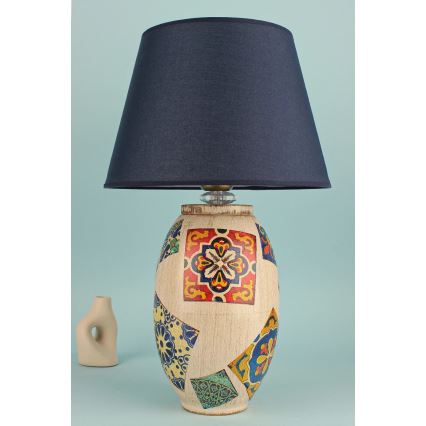 RAMZES tafellamp 1xE27/40W/230V blauw/beige