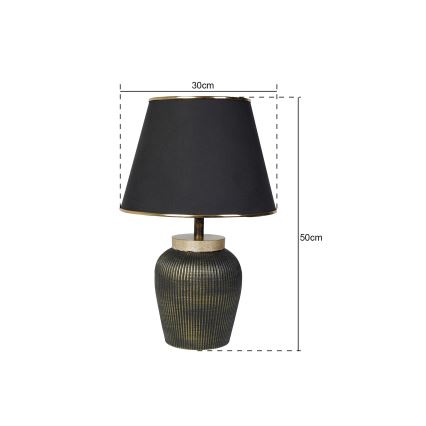RAMZES Tafellamp 1xE27/40W/230V zwart/goud