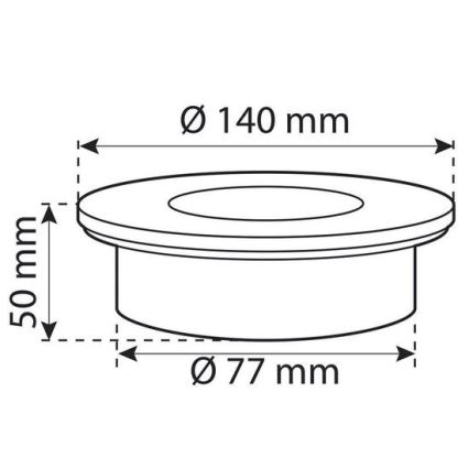LED Inbouwlamp op zonne-energie met sensor LED/0,12W/2xAAA IP67 roestvrij ring