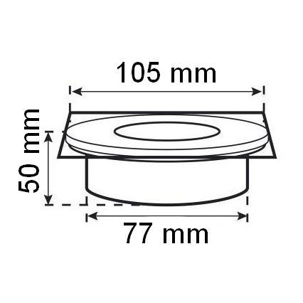LED Oprit zonne-lamp met schemersensor ​ LED/0,12W/2xAAA IP67 roestvrij vierhoekig