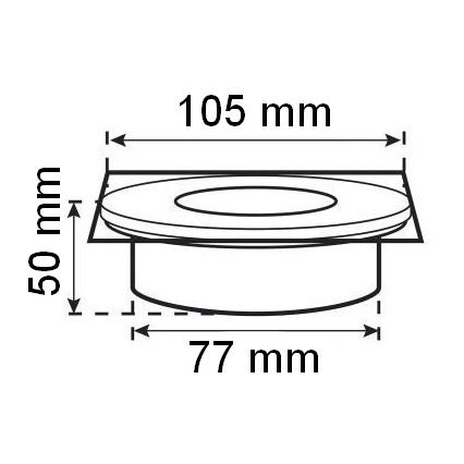 LED Oprit zonne-lamp LED/0,12W/2xAAA IP67 roestvrij vierhoekig