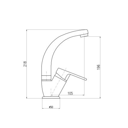 RAV Slezák CO106.0/2 - Keukenkraan COLORADO 21,8 cm glanzend chroom