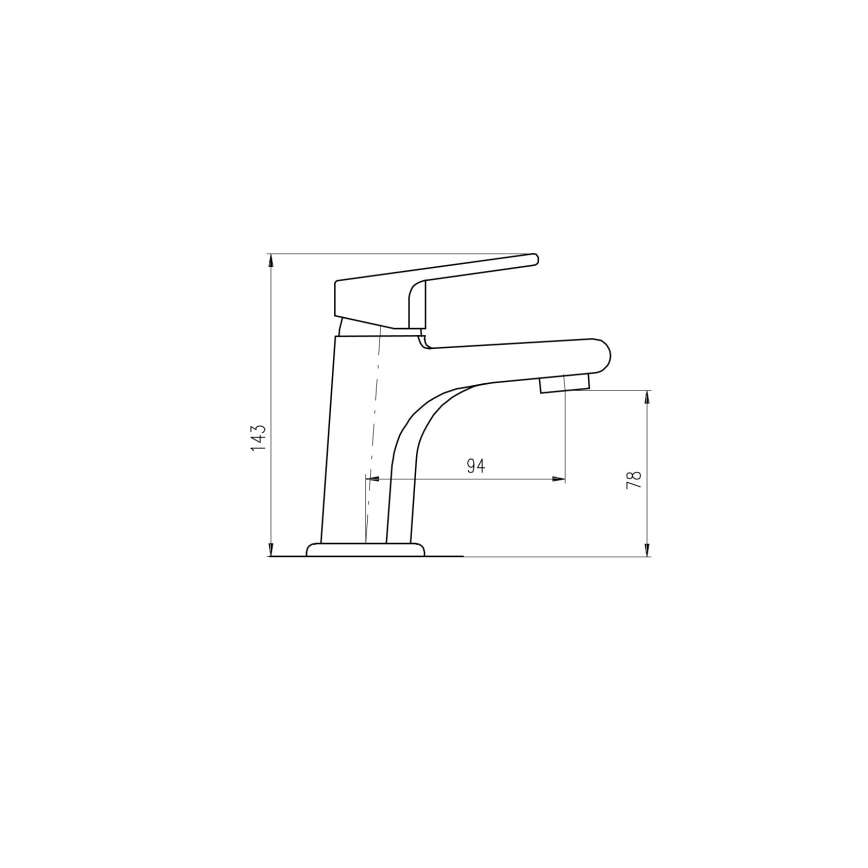 RAV Slezák CO126.0 - Wastafelmengkraan COLORADO 14,3 cm glanzend chroom