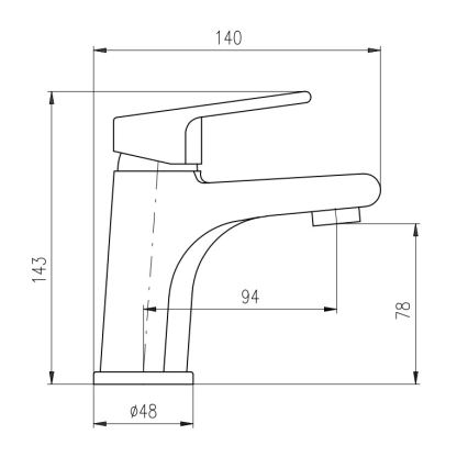 RAV Slezák CO126.0CMATZ - Wastafelkraan COLORADO 14,3 cm zwart/goud
