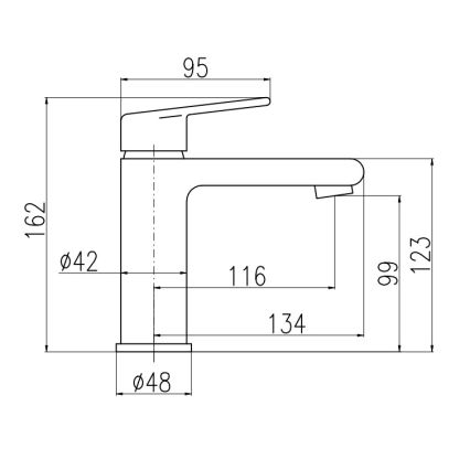 RAV Slezák CO128.0Z - Wastafelmengkraan COLORADO 16,2 cm glanzend goud