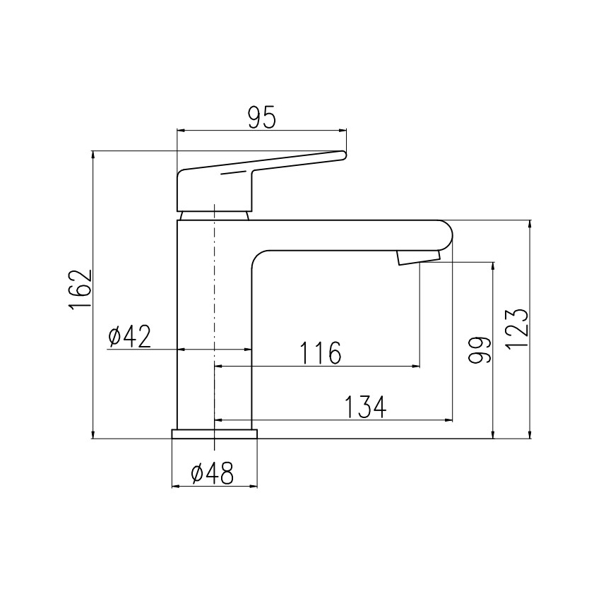 RAV Slezák CO128.0Z - Wastafelmengkraan COLORADO 16,2 cm glanzend goud
