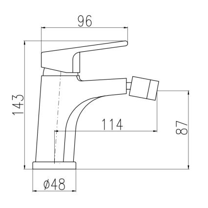 RAV Slezák CO145.0KCMATZ - Bidetmengkraan + afvoer COLORADO 14,3 cm zwart/goud