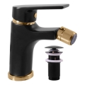 RAV Slezák CO145.0KCMATZ - Bidetmengkraan + afvoer COLORADO 14,3 cm zwart/goud