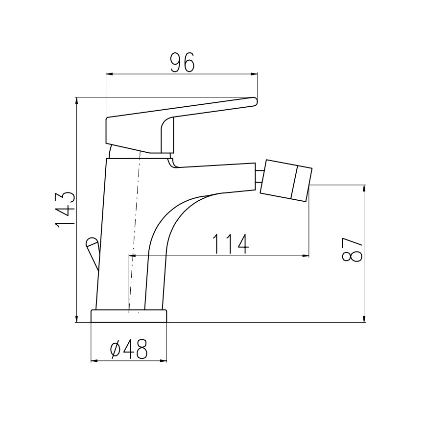 RAV Slezák CO145.0KZ - Bidetkraan + afvoer COLORADO 14,3 cm glanzend goudkleurig