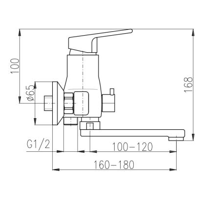 RAV Slezák CO151.5 - Badmengkraan COLORADO glanzend chroom